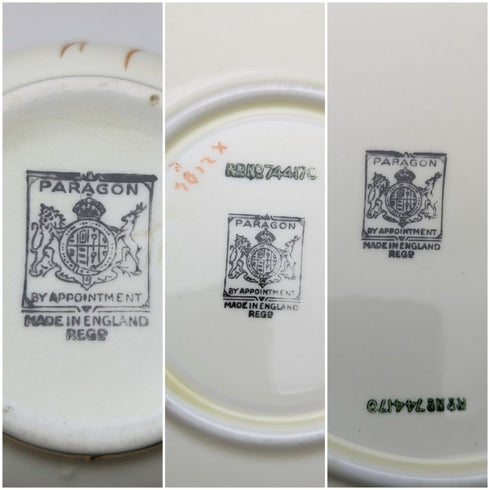 1930 年代英國 Paragon 茶杯三重奏